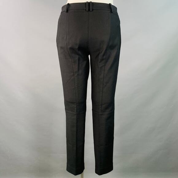 THE ROW Size 12 Black Cotton Blend Twill Ankle Zips Tapered Dress Pants - Picture 3 of 6